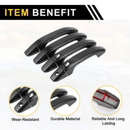 4 x Exterior Door Handle Cover for Chevrolet Silverado 1500 (2014-2024) 2-keypad