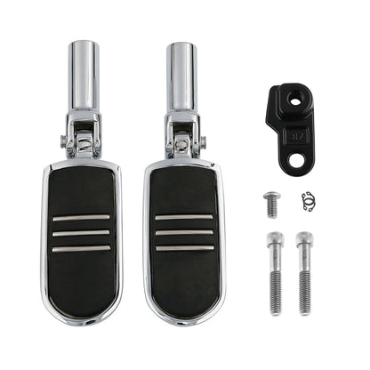 Chrome Rear Footpegs Mounts for Harley Softail FLS, FLSTSB (2012-2017, 2008-2011)