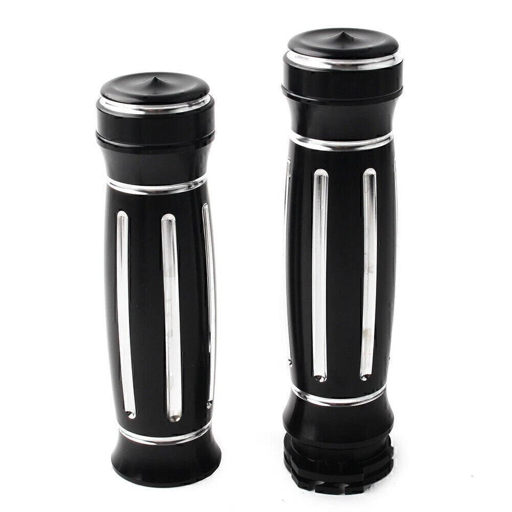 1" CNC Handle Bar Hand Grips for Harley Touring