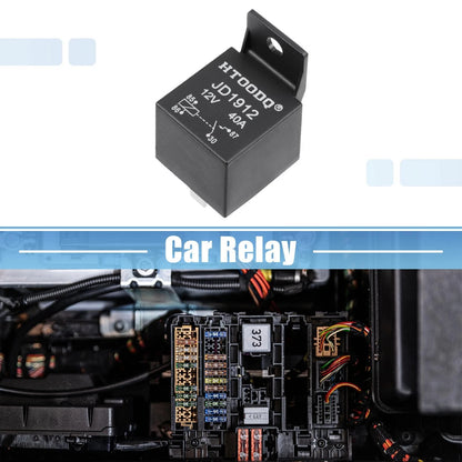 Relay 4 Pin 40A DC 12V Electromagnetic Relay for Car Truck Van Motorcycle