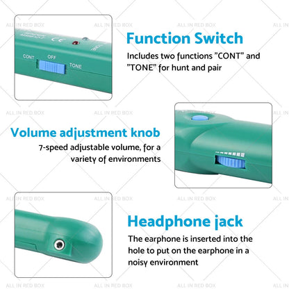 Cable Finder Tone Generator Probe Tracker for Wire Network Telephone