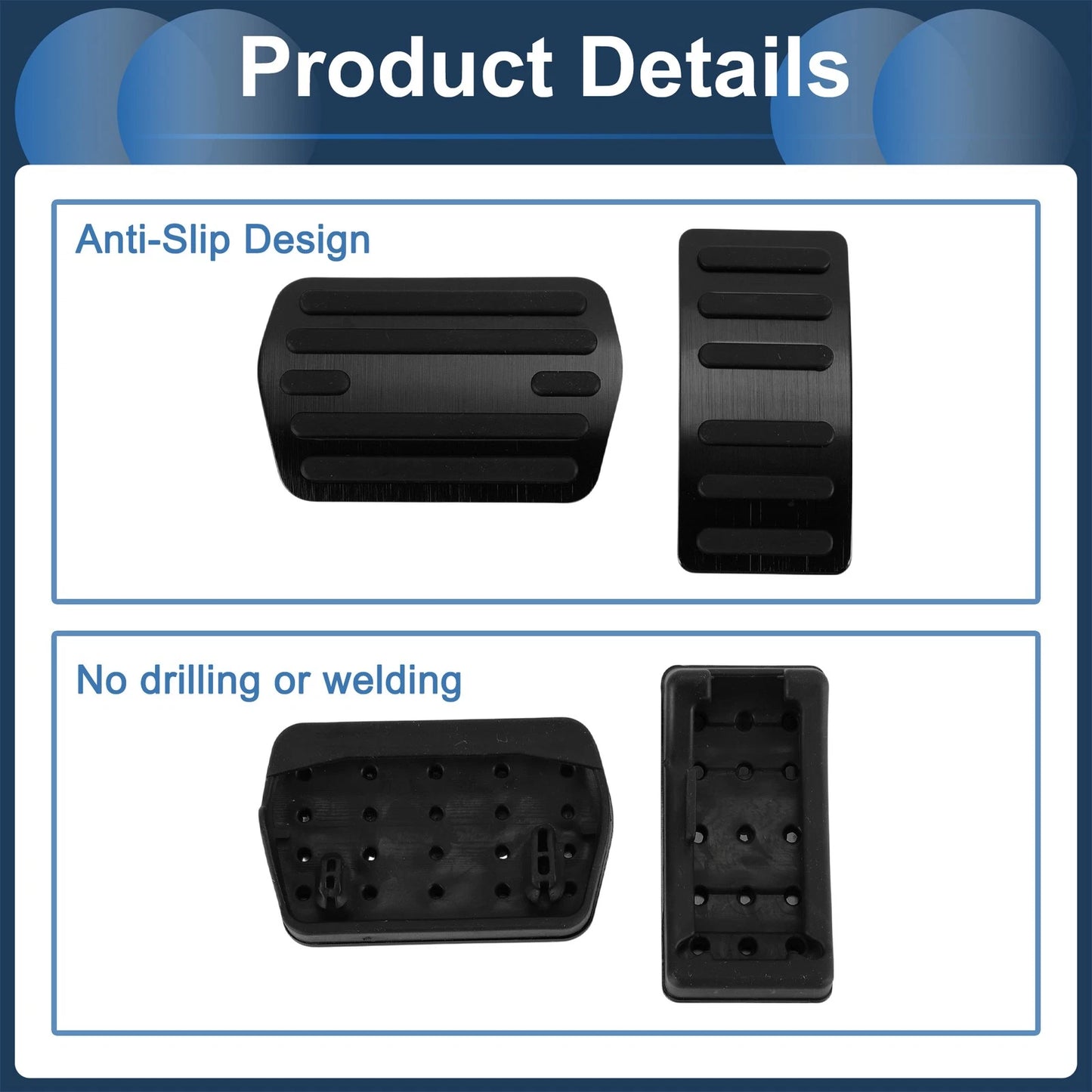 Automatic Foot Accelerator Pedal Covers for Ford Edge (2007-2014)
