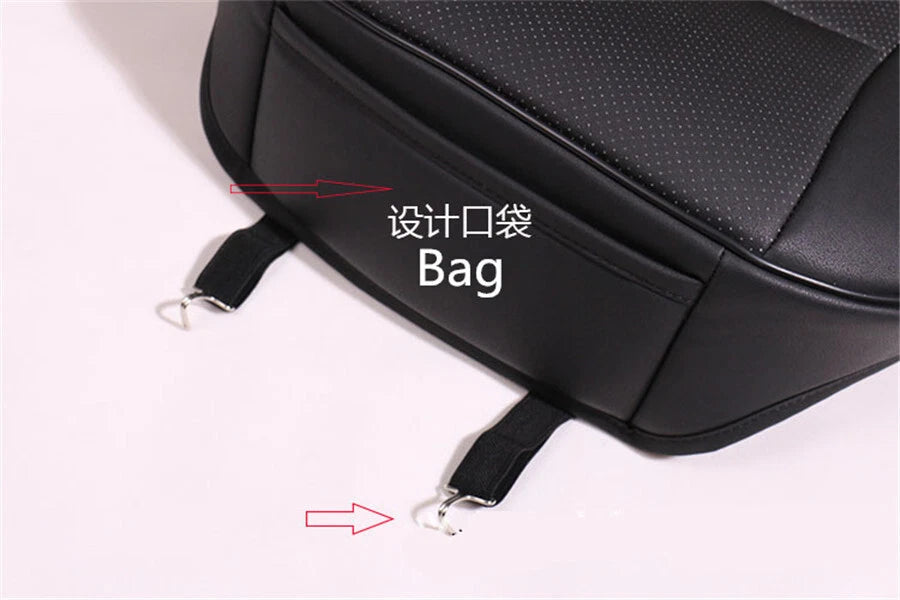 Front Seat Cushion Pad Cover for Sedan Driver - PU Leather