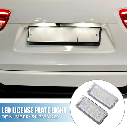 2 x White LED License Plate Lights for BMW 323i 328i E46 (1999-2000)
