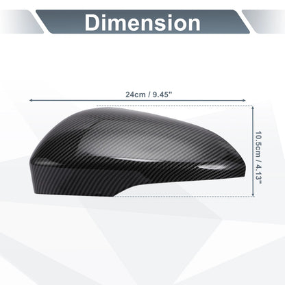 Rearview Mirror Cover Cap 2 x Black Carbon Fiber for Ford Fusion (2013-2019)
