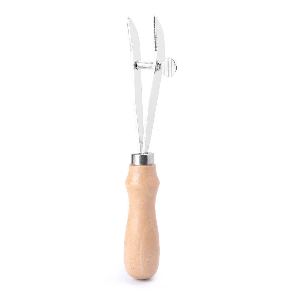 Leather Edge Creaser Tool for Crafting - Adjustable Width, Wood Handle