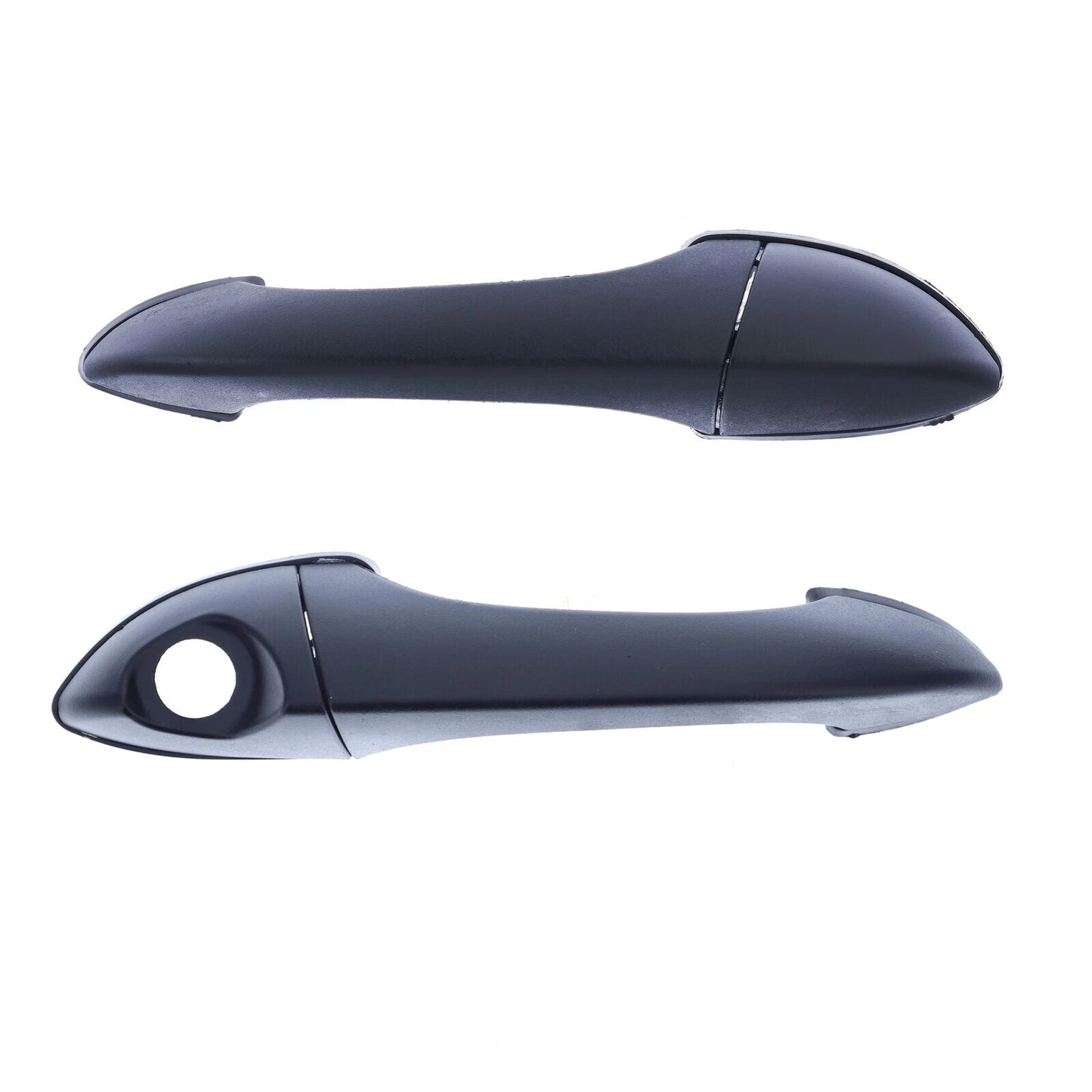 Set of 2 Front Left & Right Door Handles Outer Black for BMW X5 (2000-2007)