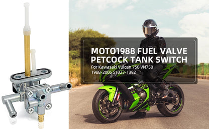 Fuel Switch Valve Petcock Assy for Kawasaki Vulcan 750 VN750A (1988–1990)