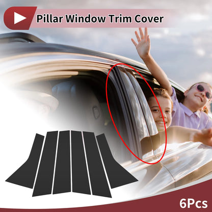 Door Pillar Window Trim for Volvo XC60 Black 2009-2017 (Front & Rear)