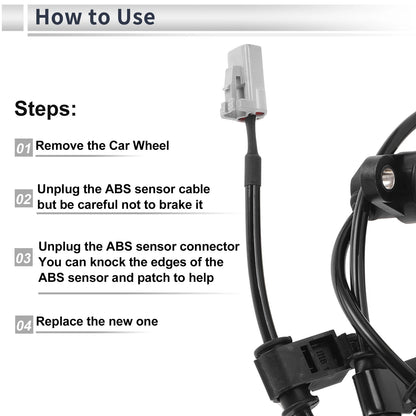 ABS Wheel Speed Sensor for Toyota Land Cruiser (1998-2007) 1 x Rear Left