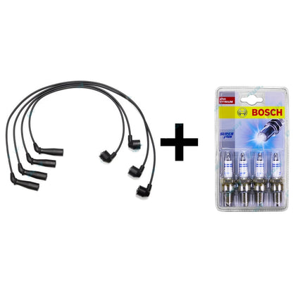 Ignition Spark Plugs & Leads Kit for Hilux RZN147 2.0L 1RZE 4cyl (1997-2002)