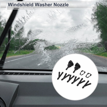 Windshield Washer Nozzle & 6 x Hose Connectors for Dodge