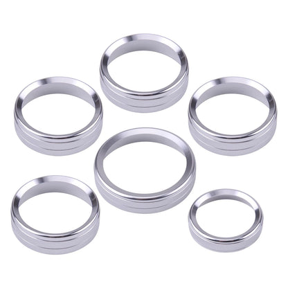 6x Air Condition Audio Switch Knob Trim Rings for Ford F150 (2016-2018)