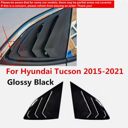 Glossy Black Side Window Quarter Louver Cover for Hyundai Tucson (2016–2020)