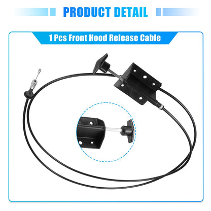 Hood Release Cable for Dodge D150 D250 W150 W250 Ramcharger (1990-1993)