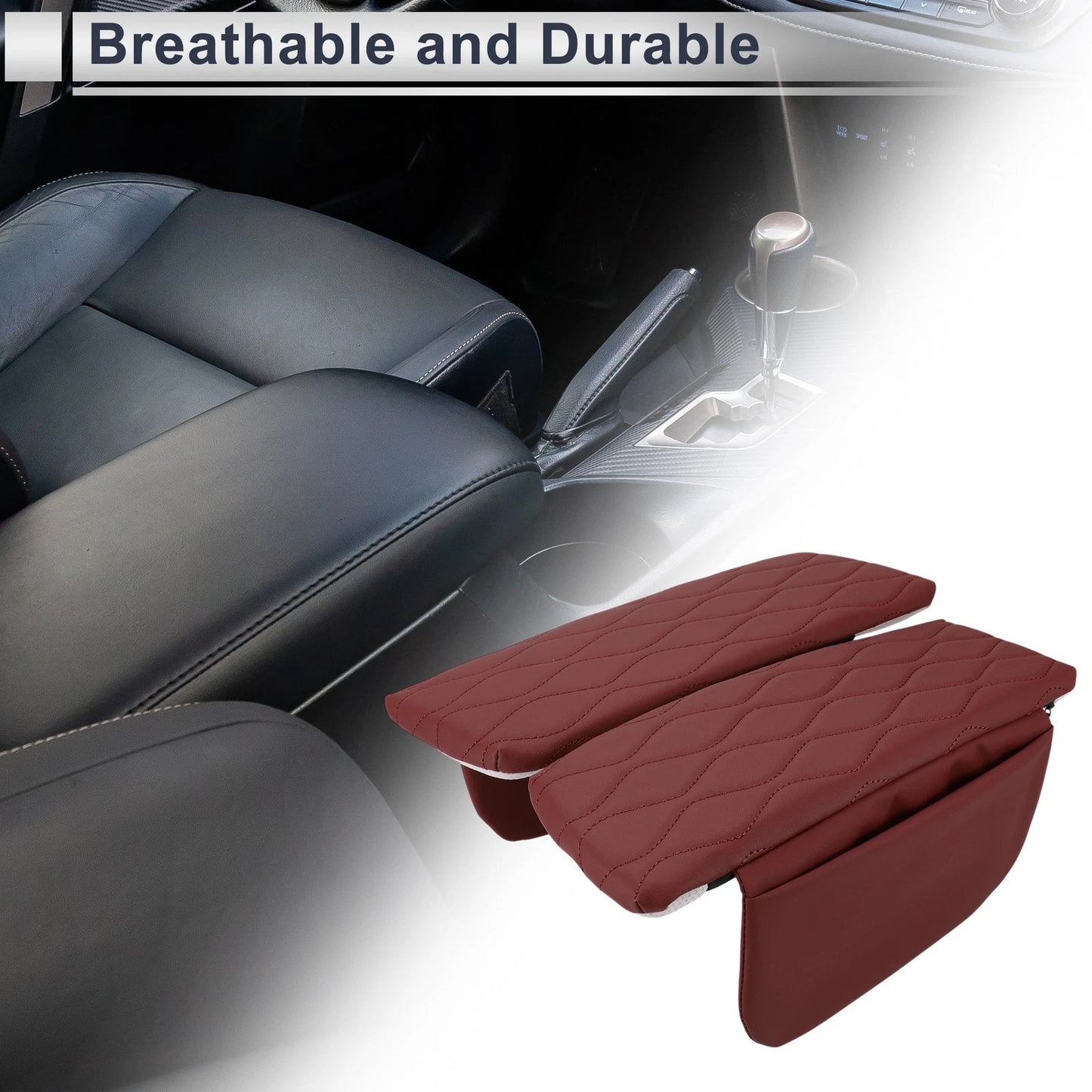 Car Center Console Cover for BMW X5 G05 (2019-2023) - Deep Red Storage Bag