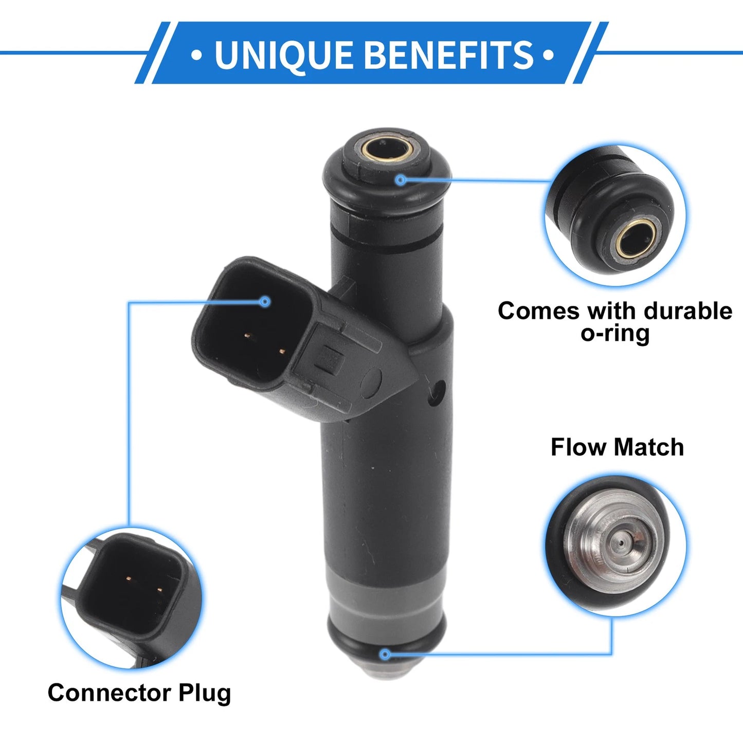 Fuel Injector for Ford F-150 V6 4.2L 2005-2008 (1 x No.5L3EA6C/FJ869/5L3Z9F593AA)