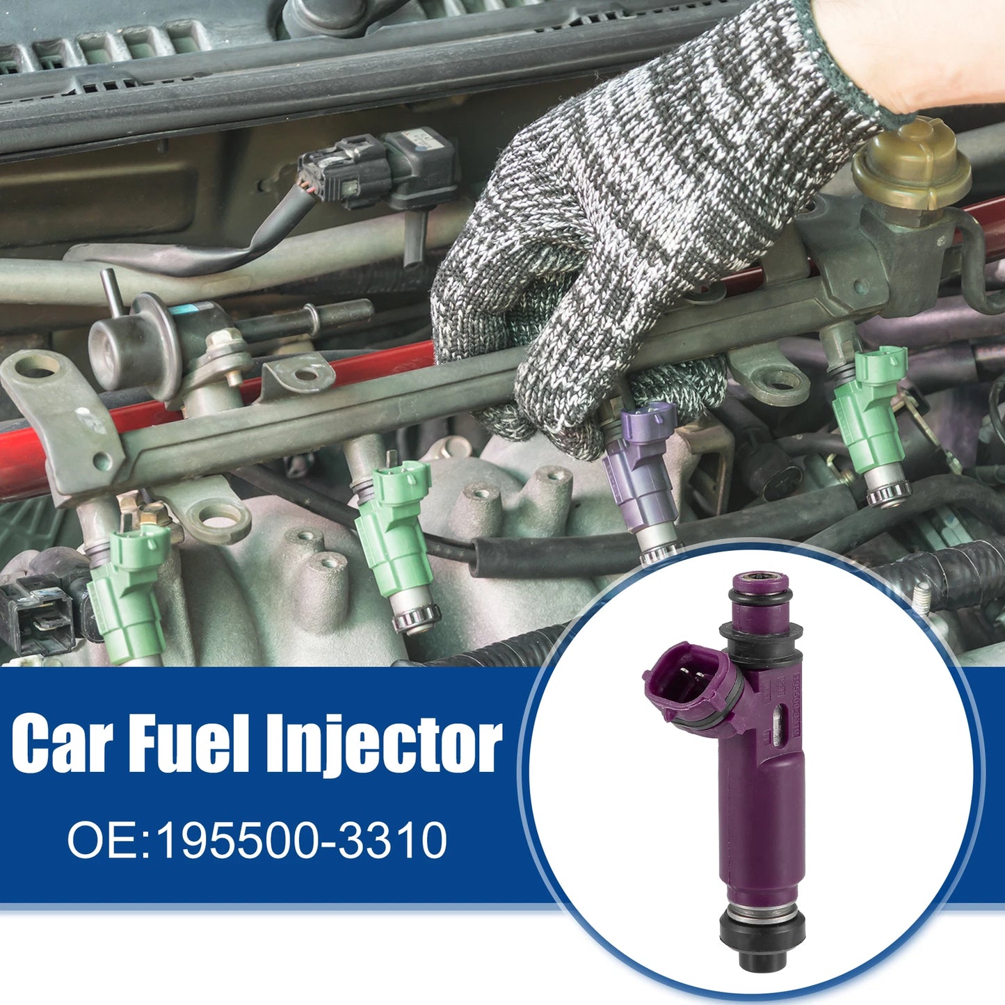 4 x Fuel Injector Nozzle Replacement for Mazda Miata 1.8L L4 (1990-2005)