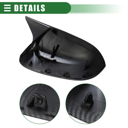 Left Right Rearview Mirror Covers for BMW X3 G01 X4 2018-2023 Black