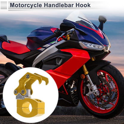 Square Fingerprint Motorcycle Hanging Hook 1 Pcs Gold Tone 72mm for Make Model