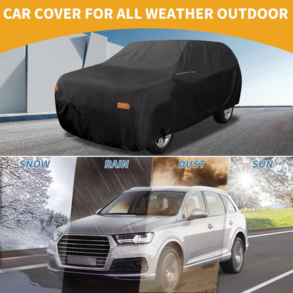 Car Cover 210D-PU All Weather Black for Chevrolet Tahoe