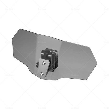 Smoke Windshield Clip-On Extension Spoiler for Motorcycle Windscreen