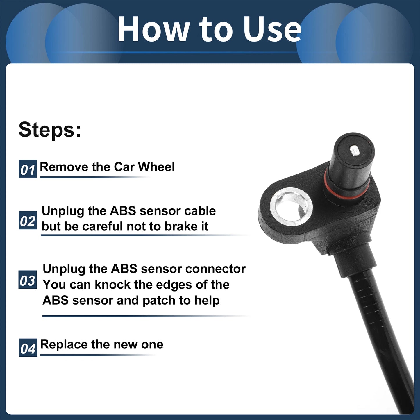 ABS Wheel Speed Sensor for Dodge Ram 2500 Front