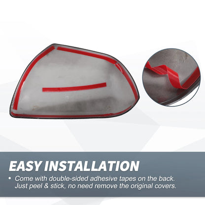 Rearview Mirror Cover Overlay  Black Carbon Fiber for Toyota Sienna (11-20)