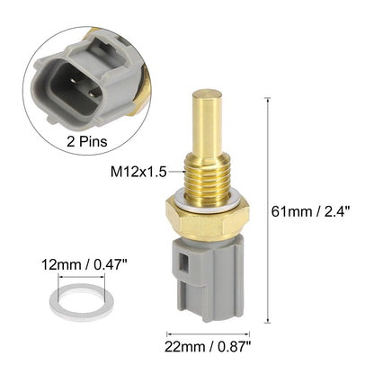 2 x Pins Engine Water Coolant Temperature Sensor for Toyota Lexus (2000-2023)