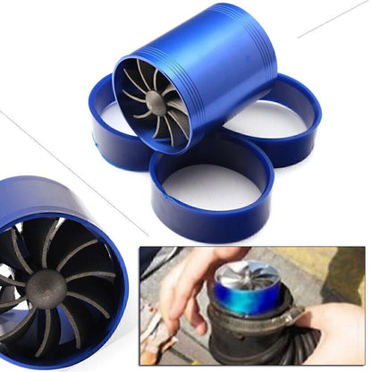 Dual Fan Turbonator Air Intake Turbo Supercharger for Gas Vehicles
