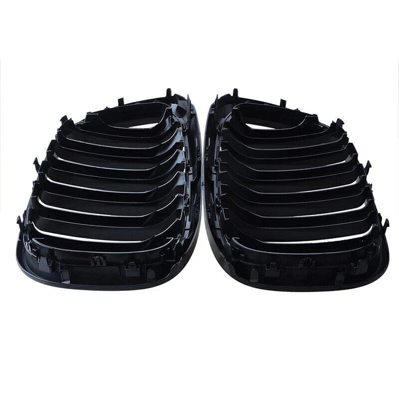 2 x Glossy Black Front Kidney Grilles for BMW X3 G01, X4 G02 (2018-2022)