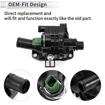 Engine Coolant Thermostat Housing for Peugeot Bipper 307 207 206 1007 (2006-2014)