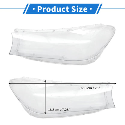 1 x Pair Front Left Right Headlight Lens Cover for BMW 740i