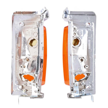 Corner Lights Indicator Lamp Chrome Pair Fits Nissan Navara D21 UTE 1986-90 D06