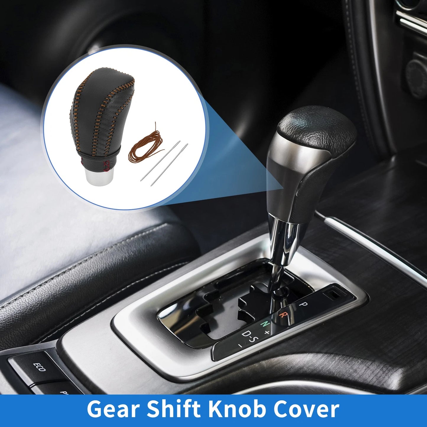 Black Carbon Fiber Gear Shift Knob Cover for Toyota Camry (2018-2023)