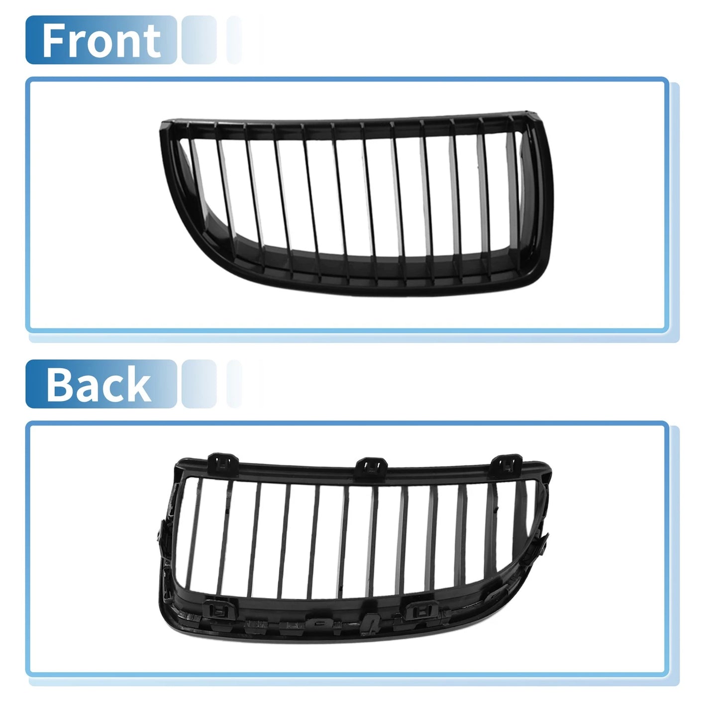 Matte Black Front Hood Bumper Grille for BMW 325i E90 (2005-2013)