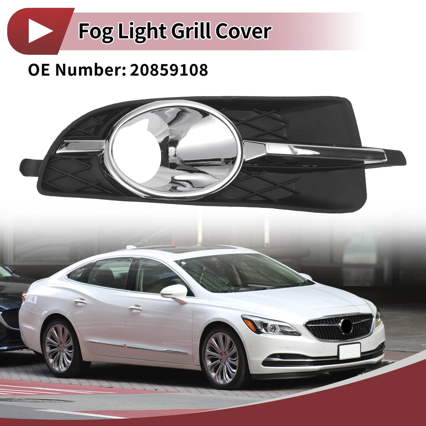1 Pc Front Right Fog Light Grill for Buick LaCrosse (2010–2013)