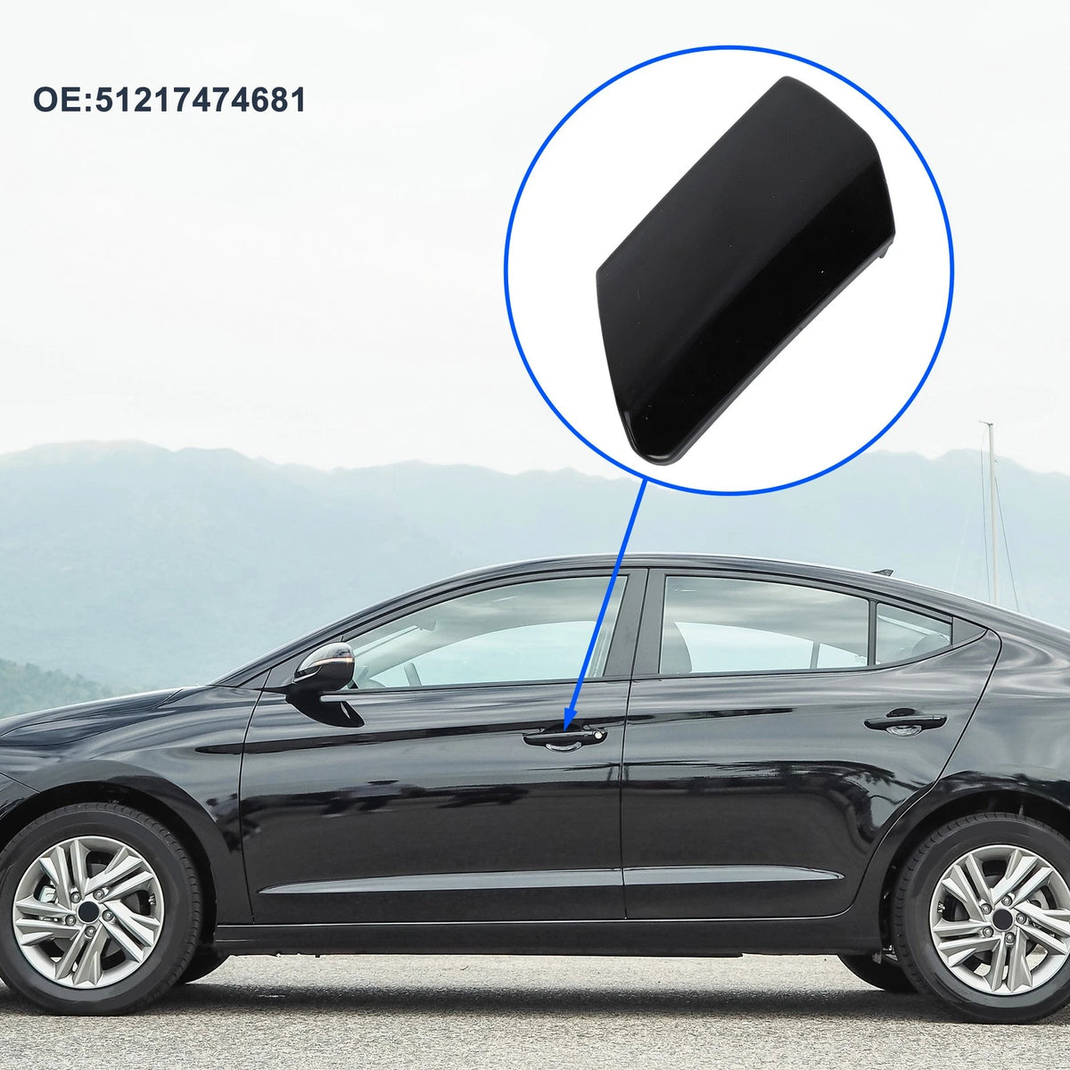 Front Left Door Knob Cover for BMW 7-Series G11 G12 (2017-2022)