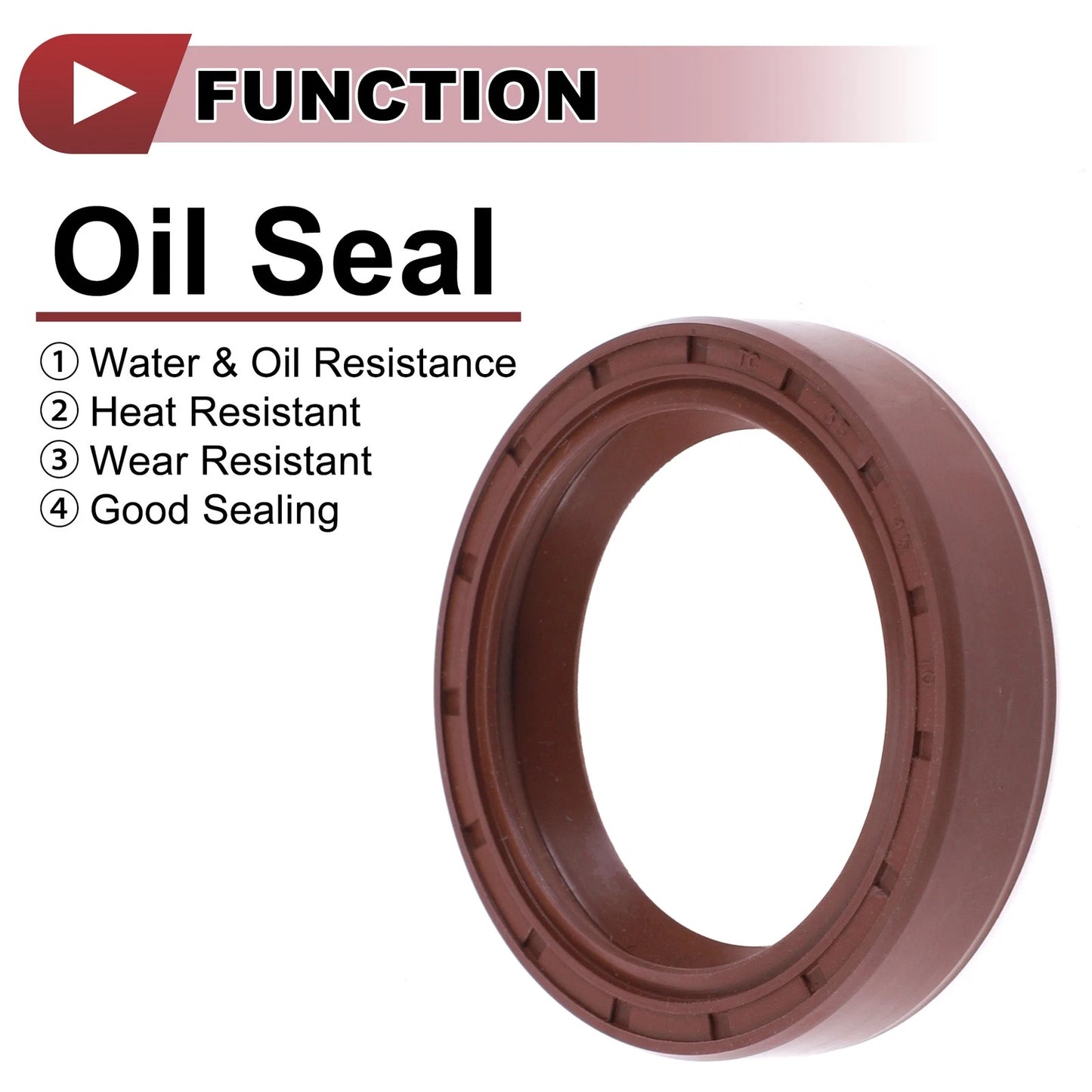 Oil Seal 35x47x8mm FKM Rubber Brown 2 x Seal Ring Rotary Shaft