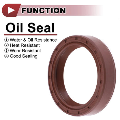 Oil Seal 35x47x8mm FKM Rubber Brown 2 x Seal Ring Rotary Shaft