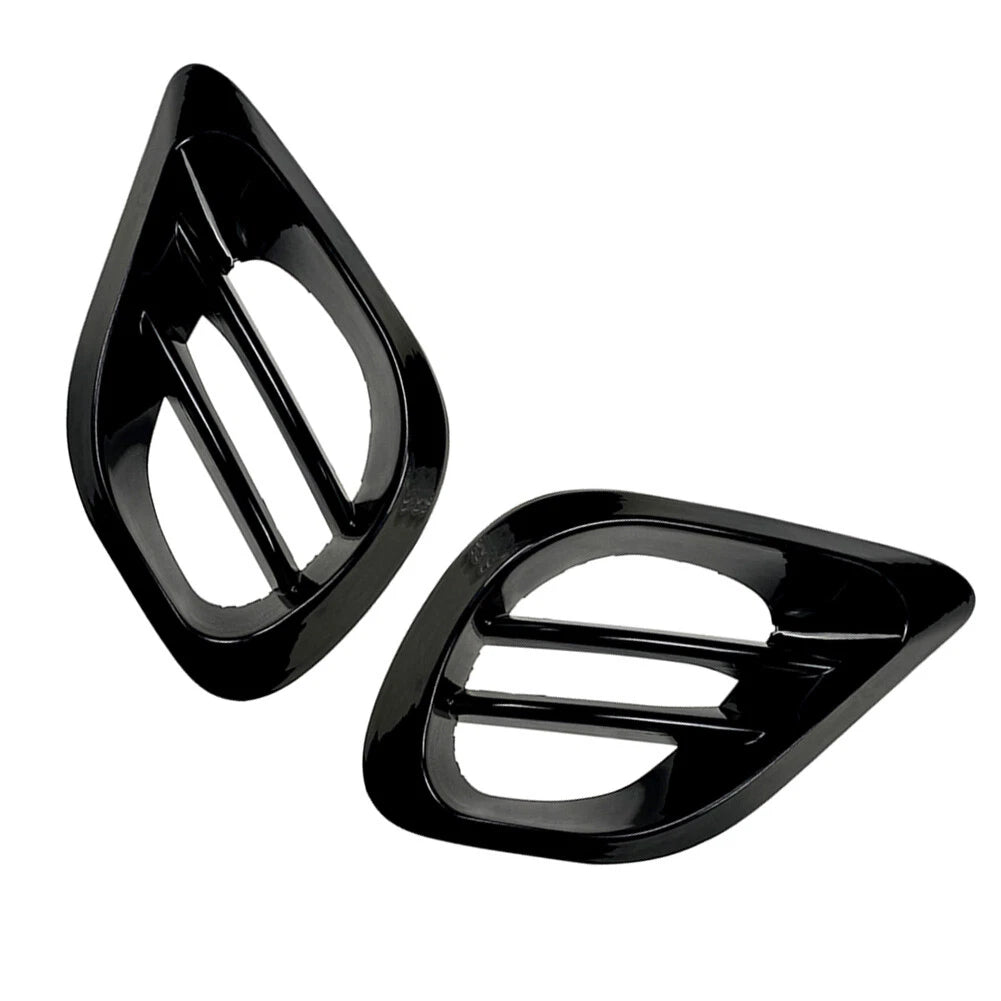 Black Front Bumper Fog Grill Trim for Mercedes Benz W213 E-Class (2020+)