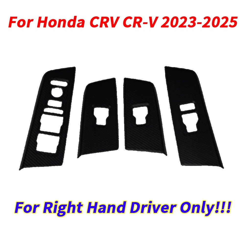 RHD Bright-black Car Window Switch Panel Cover Trim for Honda CR-V (2023–2025)