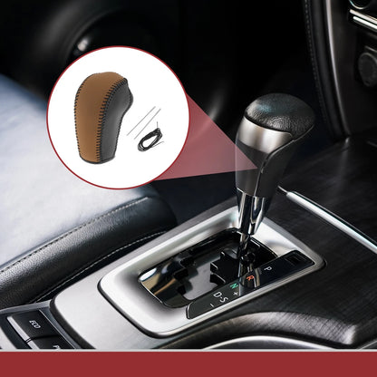 Gear Shift Knob Cover for Subaru Forester (2014-2017) Black Brown