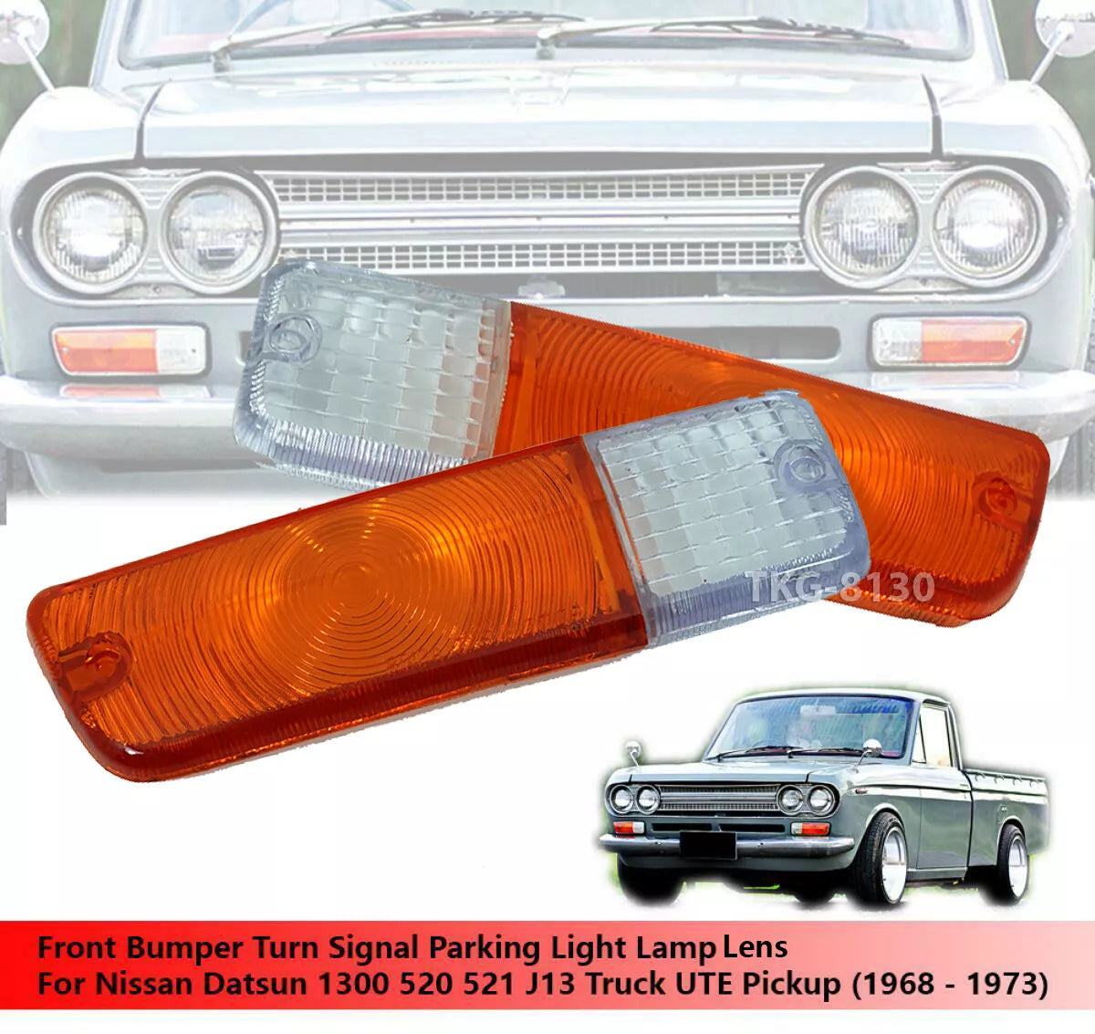 Turn Signal Light Lens for Nissan Datsun 1300/520/521/J13 (68-73)