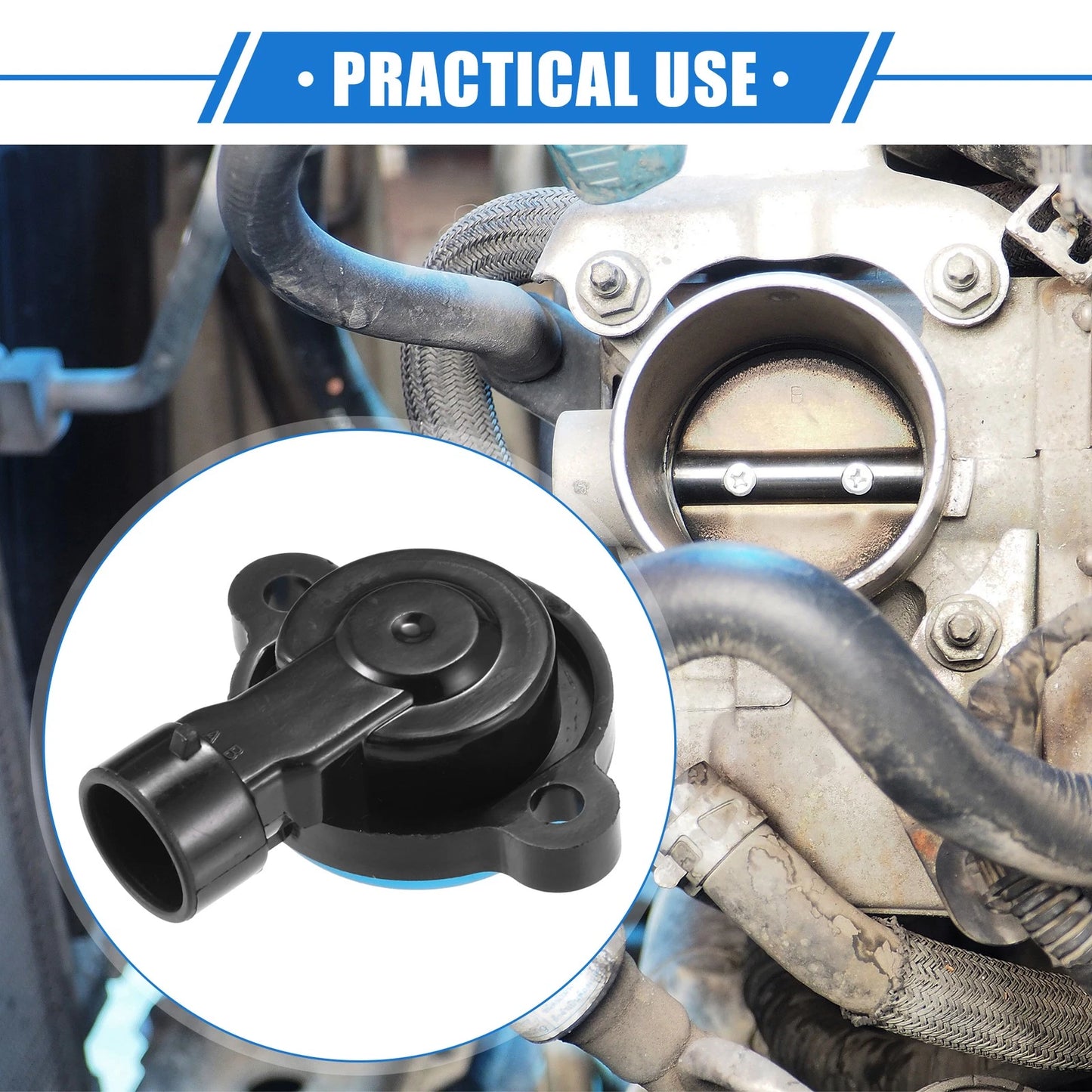 Throttle Position Sensor for Chevrolet GMC Black with Gasket