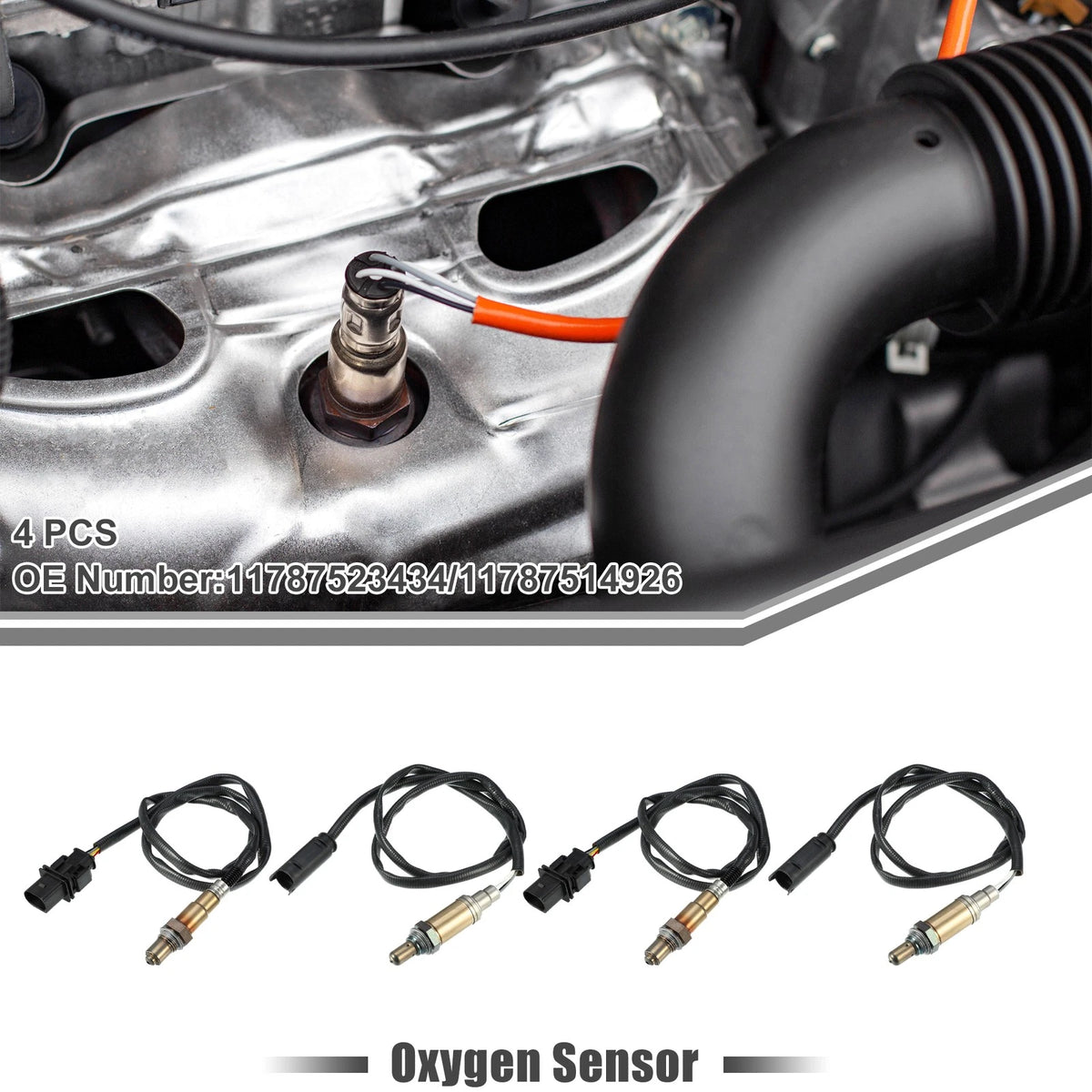 4pcs O2 Oxygen Sensors for BMW 325i 3 Series (2003-2005) 2.5L