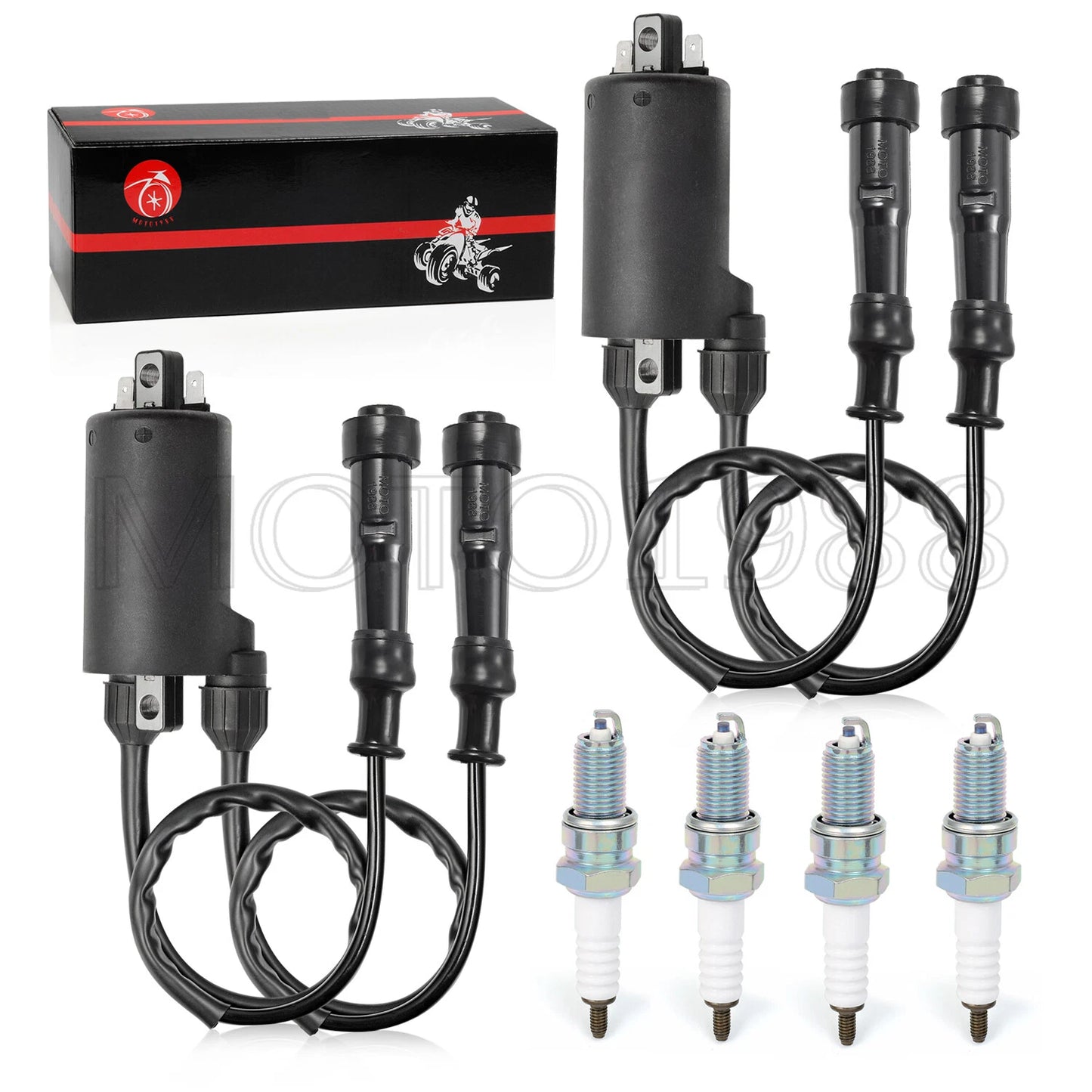 2x Ignition Coil & Spark Plug Pack for Honda Magna 700 VF700C (1984-1986)