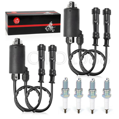2x Ignition Coil & Spark Plug Pack for Honda Magna 700 VF700C (1984-1986)