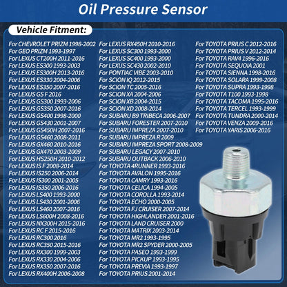 Oil Pressure Sensor for TOYOTA RAV4 Sequoia Sienna 4Runner Corolla
