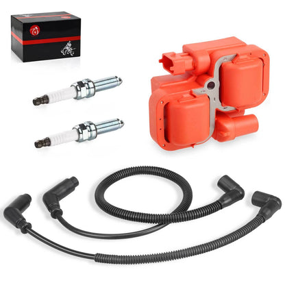 Ignition Coil & Spark Plug w/Wire Cap for Can-Am Maverick Max 1000/1000R 2013-18